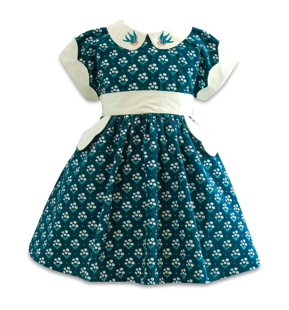 Blue Bird Polk Street Dress - Little Miss Marmalade